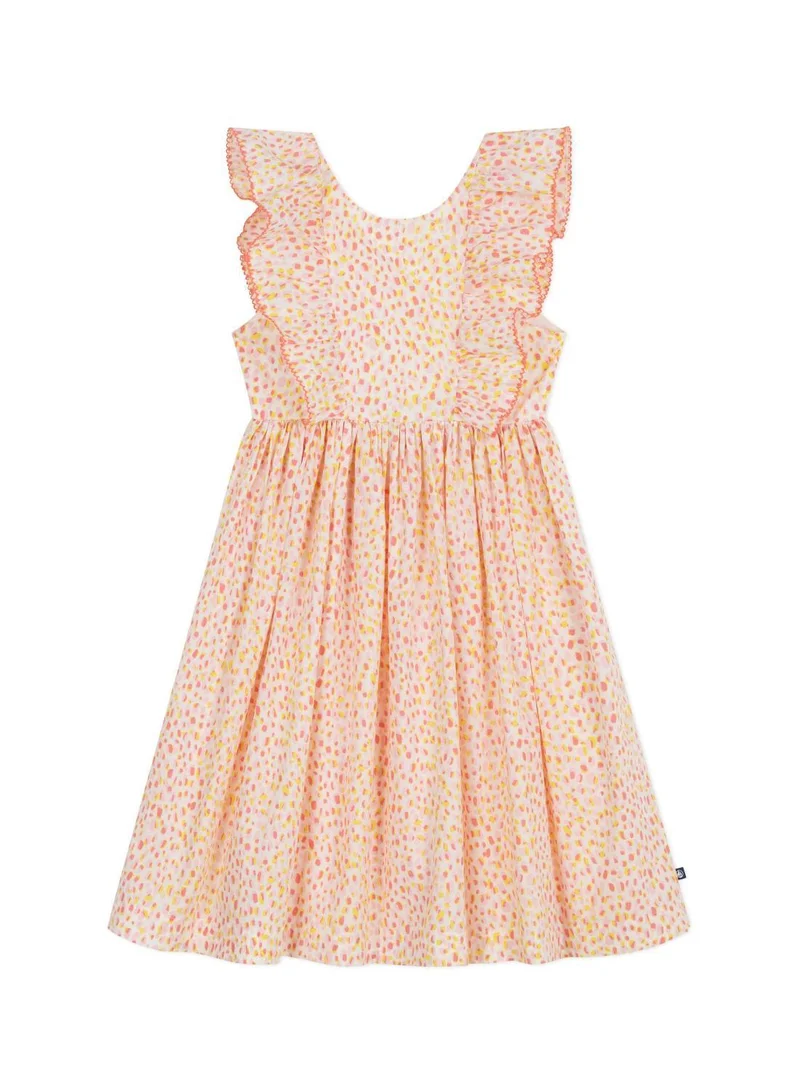 Petit Bateau Children's sleeveless printed cotton halter-neck dress